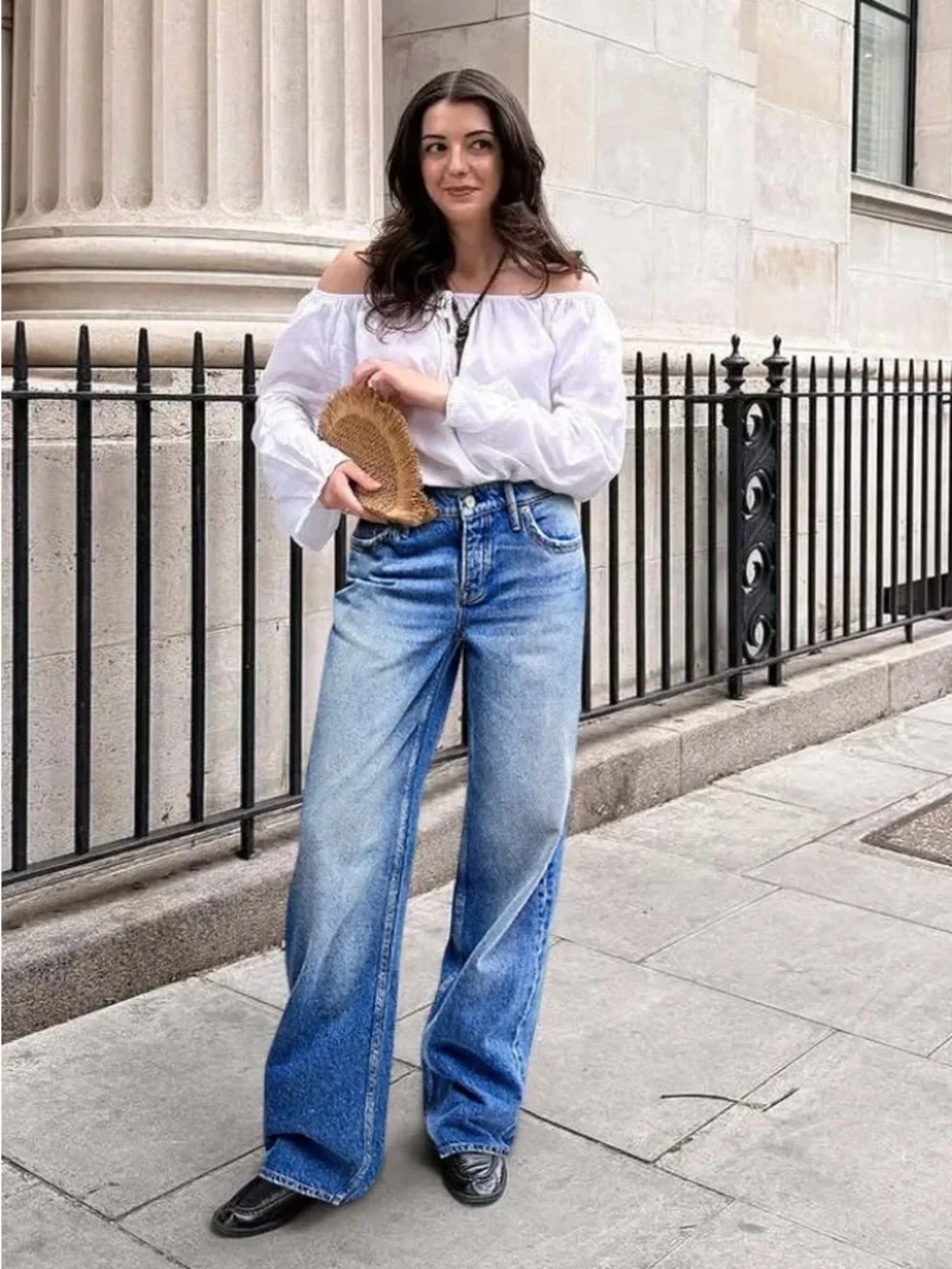 Flamingals Wash Mid Waist Straight Leg Jeans